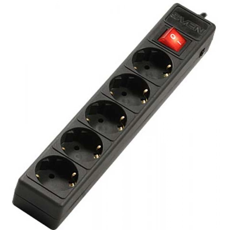 Prelungitor cu protectie SVEN Optima Base Black, 5 Sockets,  5.0m