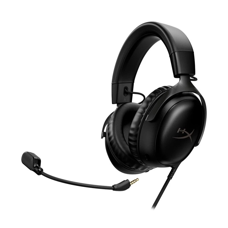 Игровые наушники HyperX CLOUD III, BLACK, Solid aluminium build, Microphone: detachable, DTS Headphone:X Spatial Audio, Driver: Dynamic / 53mm with Neodymium magnets, Frequency response: 10Hz–21kHz, Cable length:1.2m+1.3m USB dongle cable, Multiplatform Comp