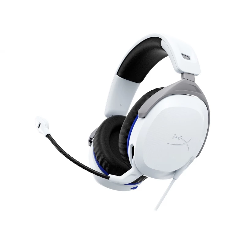 Игровые наушники HyperX CLOUD STINGER 2 PLAYSTATION, WHITE, Immersive DTS Headphone:X Spatial Audio, Adjustable Rotating Earcups, Signature HX Comfort, Microphone built-in, Swivel-to-mute noise-cancelling mic, Frequency response: 10Hz–25,000 Hz, Cable length