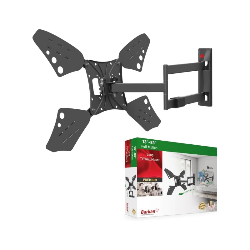 Suport perete BARKAN 3400L BLACK, 13"-83" Full Motion, max.50kg