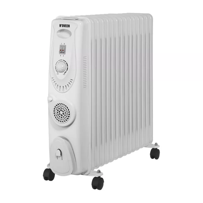 Radiator cu ulei Noveen OH1501 + TURBO FAN 400W, 2500 W, Alb