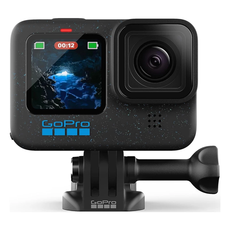 Camera de actiune GoPro HERO 12 BLACK, Photo-Video Resolutions:27MP/5.3K60+2.7K240, 8xslow-motion, waterproof 10m, voice control, 3x microphones, hyper smooth 6.0, Processor GP2, Timewarp 3.0, HDR, Wi-Fi, Bluetooth, microSD, micro HDMI, USB-C, 3.5mm, Bat
