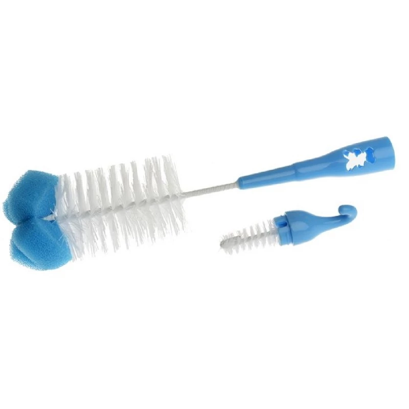 Set perie pentru curatire sticlute Akuku A0574 ALBASTRU DESCHIS