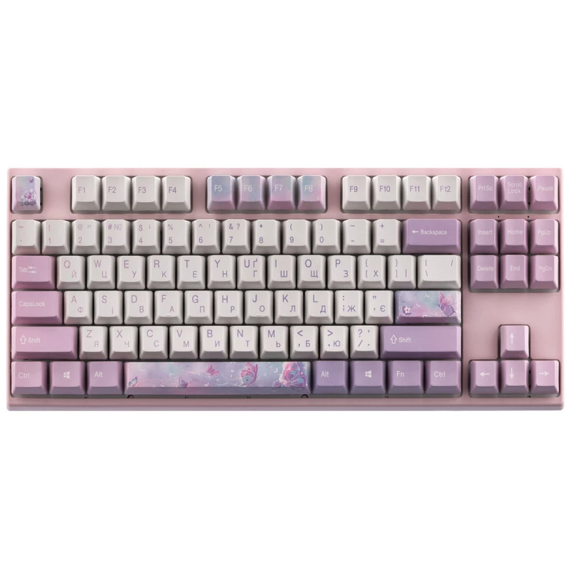 Gaming keyboard Varmilo VEM87 Dreams On Board 87Key, EC V2 Rose, USB-A, EN/UKR, White Led, Pink