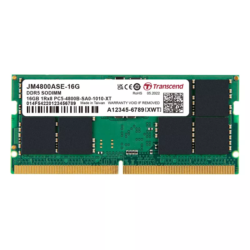 RAM TRANSCEND 16GB DDR5-5600MHZ, SODIMM JetRam, PC5-44800U, 1Rx8, CL46, 1.1V