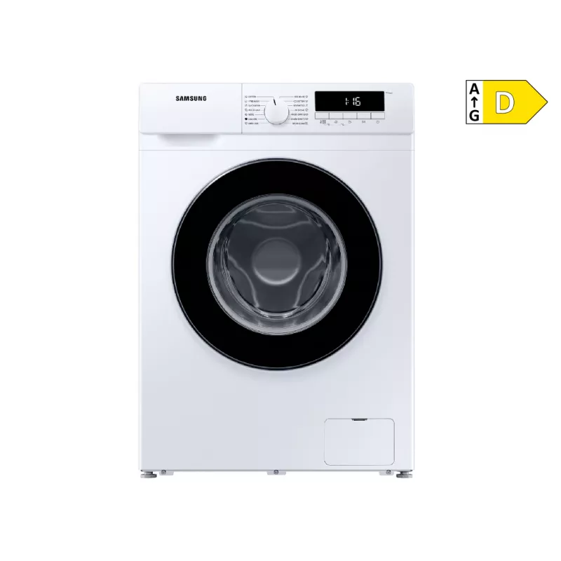 Masina de spalat rufe Samsung WW80T304MBWLE, Ingusta, 8 kg, Alb, Negru, D