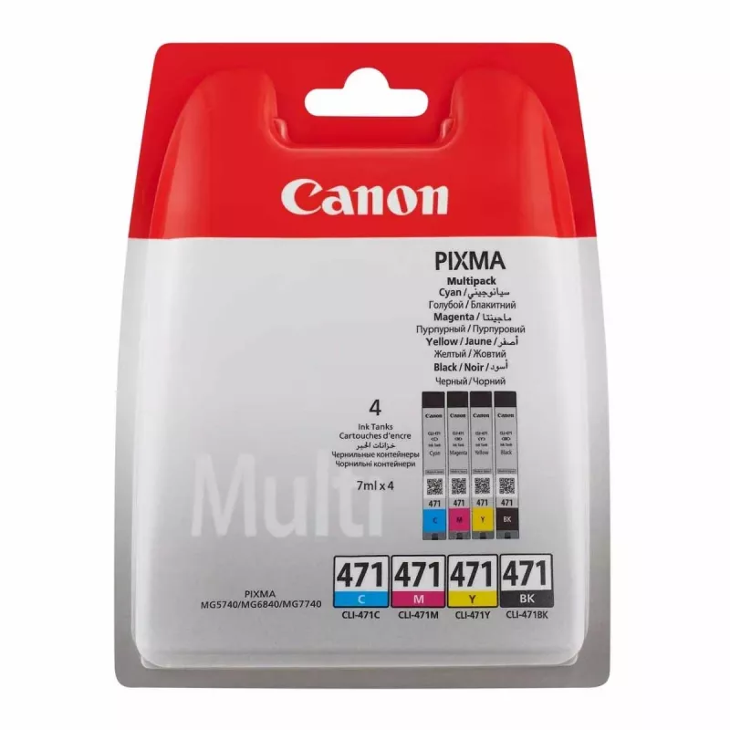 Cartus cerneala CANON CLI-471BK/C/M/Y, set of cartridges for MG5740,6840,7740