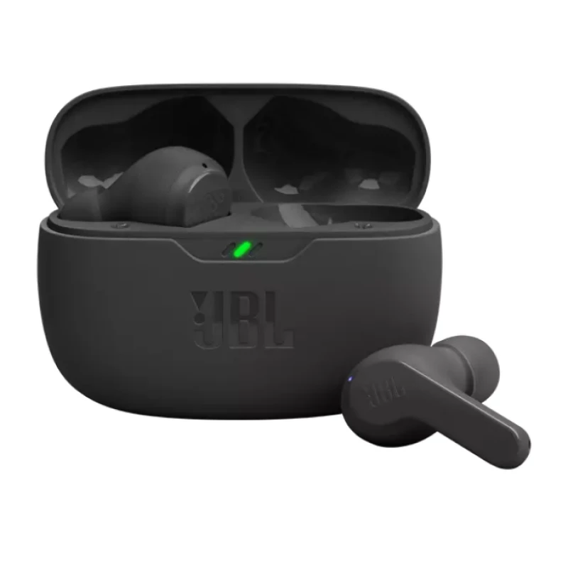 Casti cu fir si microfon JBL TRUE WIRELESS  WAVE BEAM, BLACK