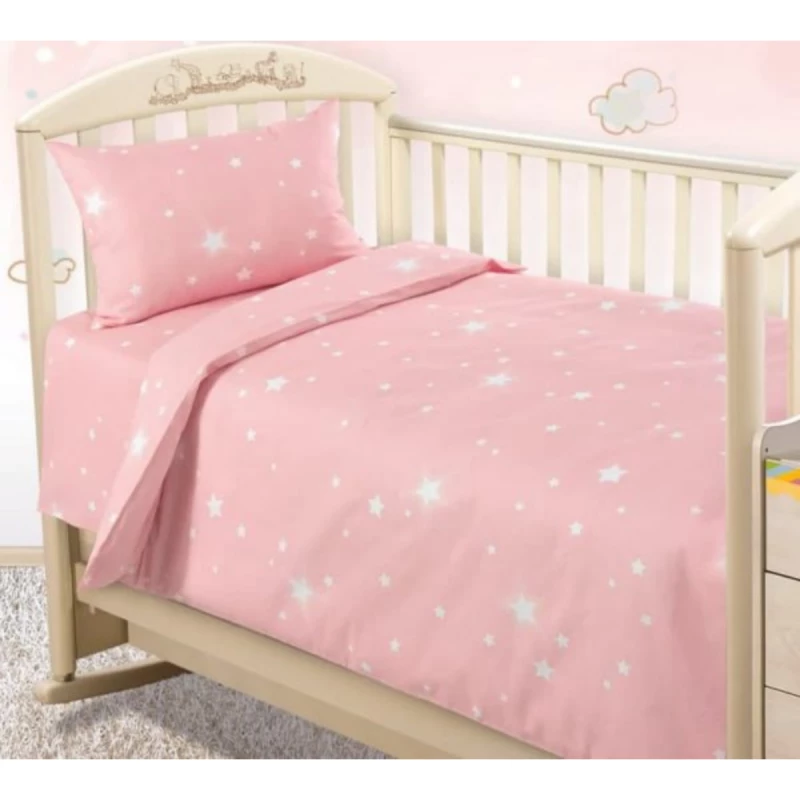 Lenjerie de pat Cottony SONIA ROZ, 1 persoana, Poplin, Roz