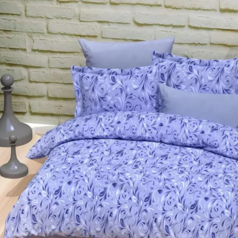 Lenjerie de pat Cottony GABRIELLE ALBASTRU / MARIUS, 1 persoana, Poplin, Albastru