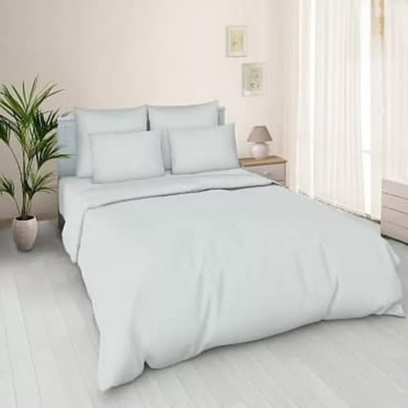 Lenjerie de pat Cottony LEO, 1 persoana, Poplin, Gri deschis