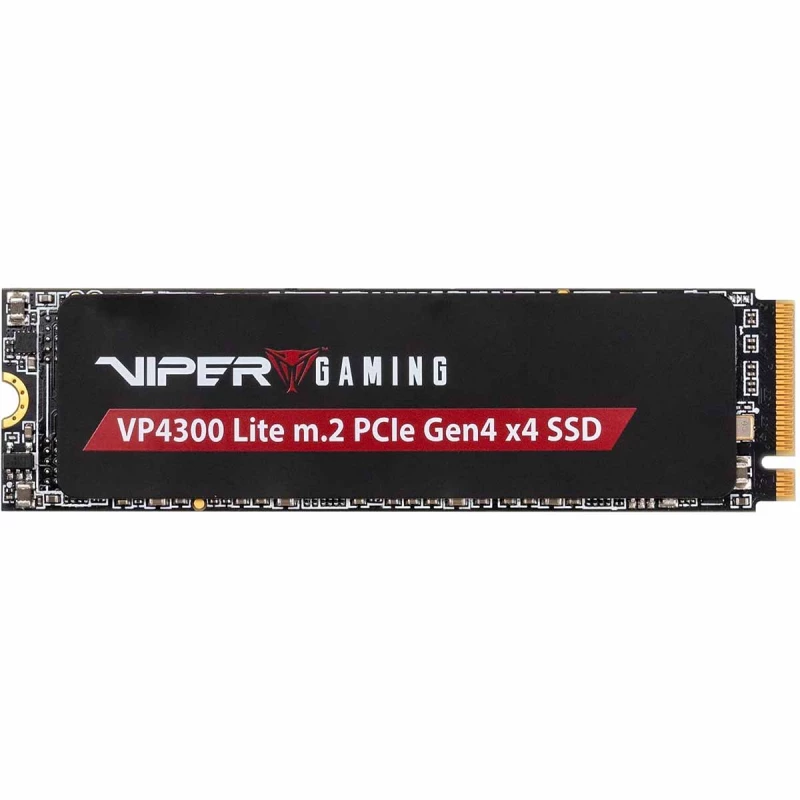 SSD VIPER (by Patriot) M.2 NVMe SSD 1.0TB VP4300 LITE, ultra-thin heatspreader, Interface: PCIe4.0 x4 / NVMe 2.0, M2 Type 2280 form factor, Seq Read 7400 MB/s, Write 6400 MB/s, Random Read 1000K IOPS, Write 700K IOPS, HMB, Thermal Throttling, PS5 Compati