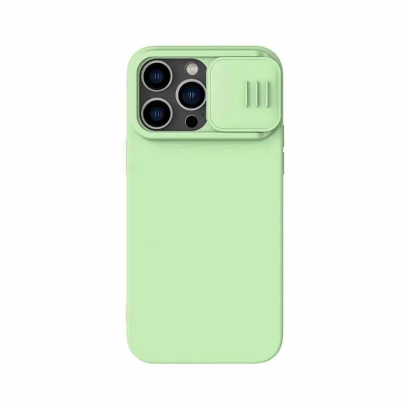 Husa Nillkin APPLE IPHONE 15 PRO MAX, CAMSHIELD SILKY SILICONE CASE, MINT GREEN