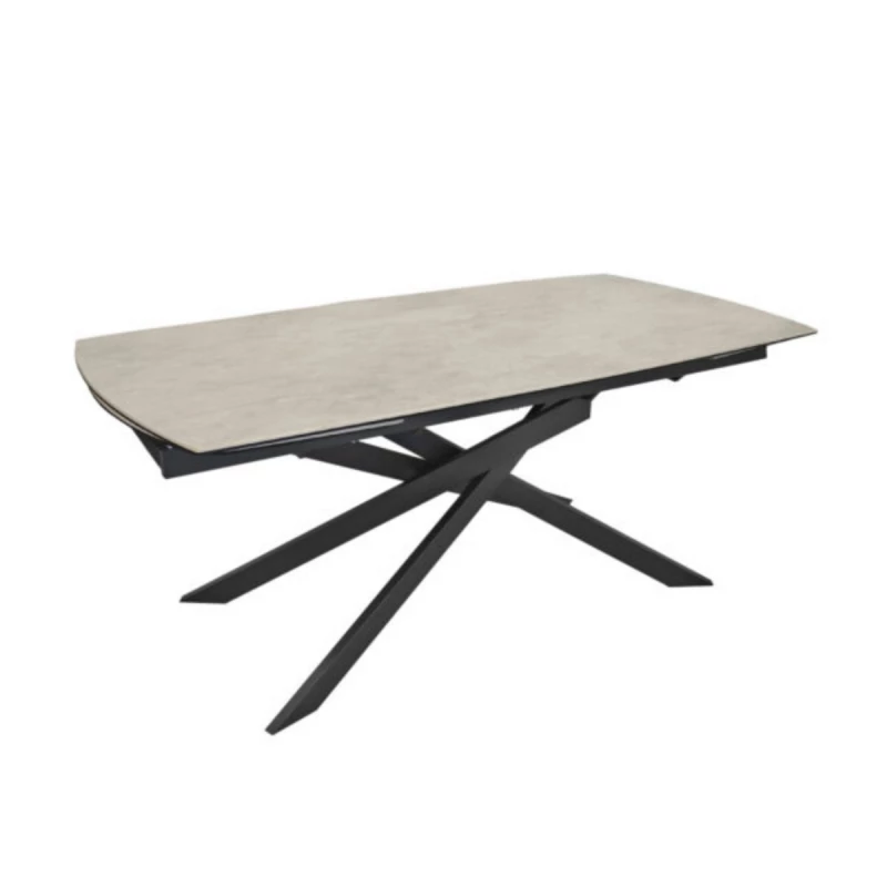 Masa DP LEA GREY, Gri, Negru, 180/220/260x90x76