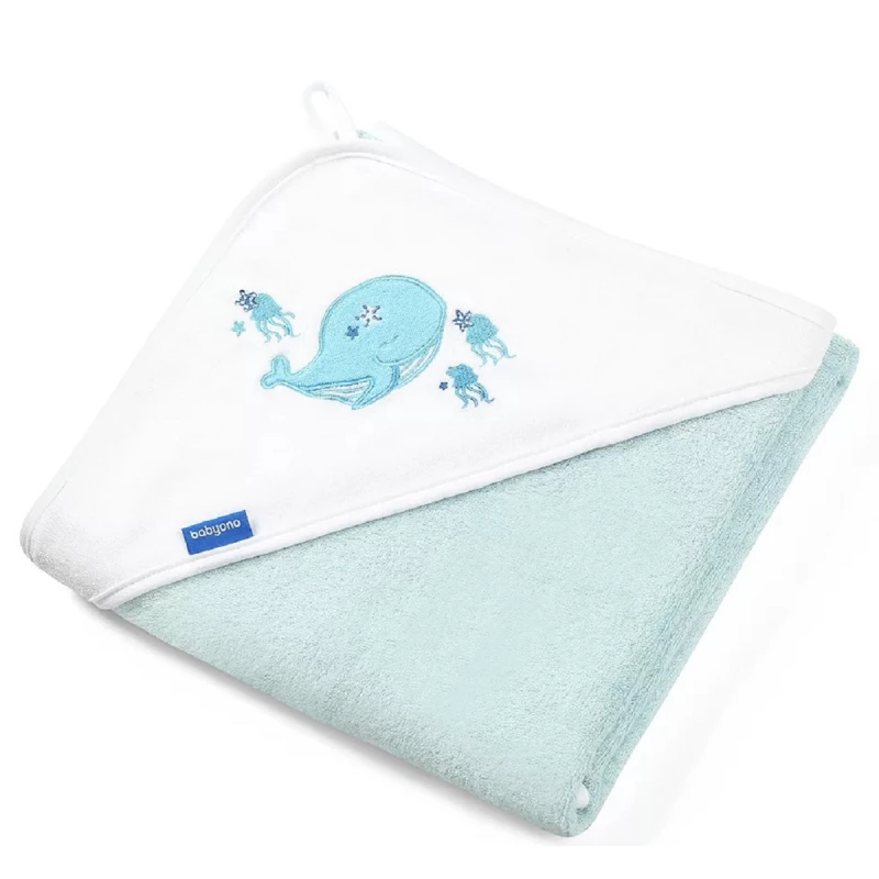 Prosop BabyOno 0343/05 DIN BAMBUS CU GLUGA 85*85 ALBASTRU DESCHIS