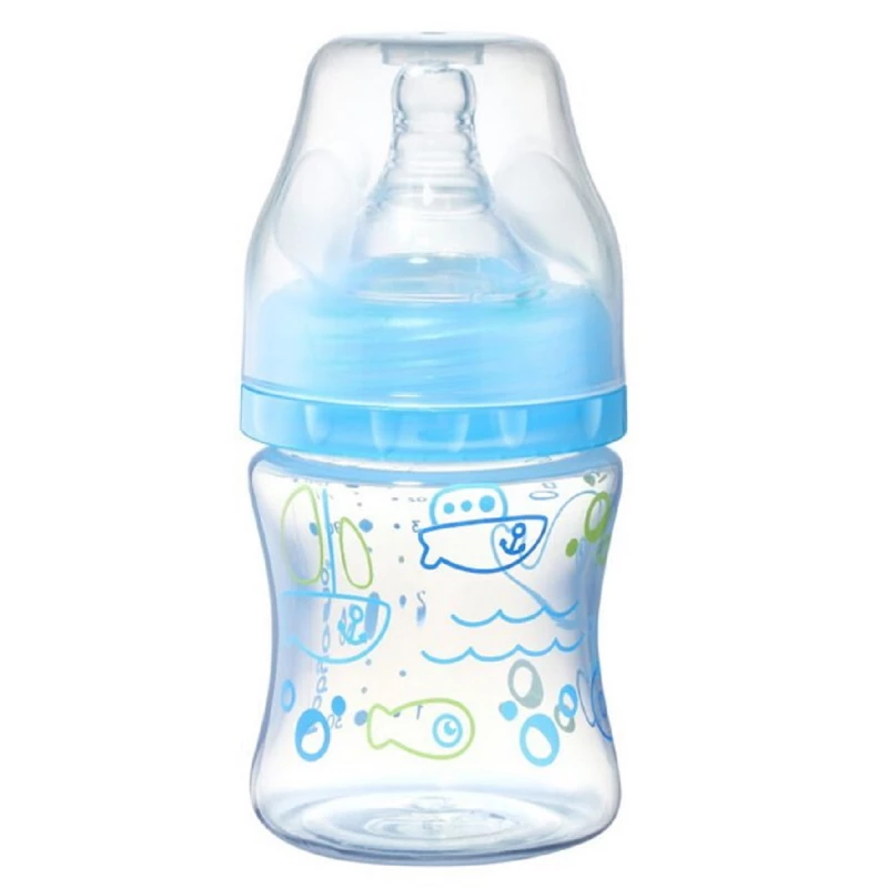 Biberon pentru bebelusi BabyOno 0402/03 CU TETINA (ALBASTRU DESCHIS) 120 ML. NEW