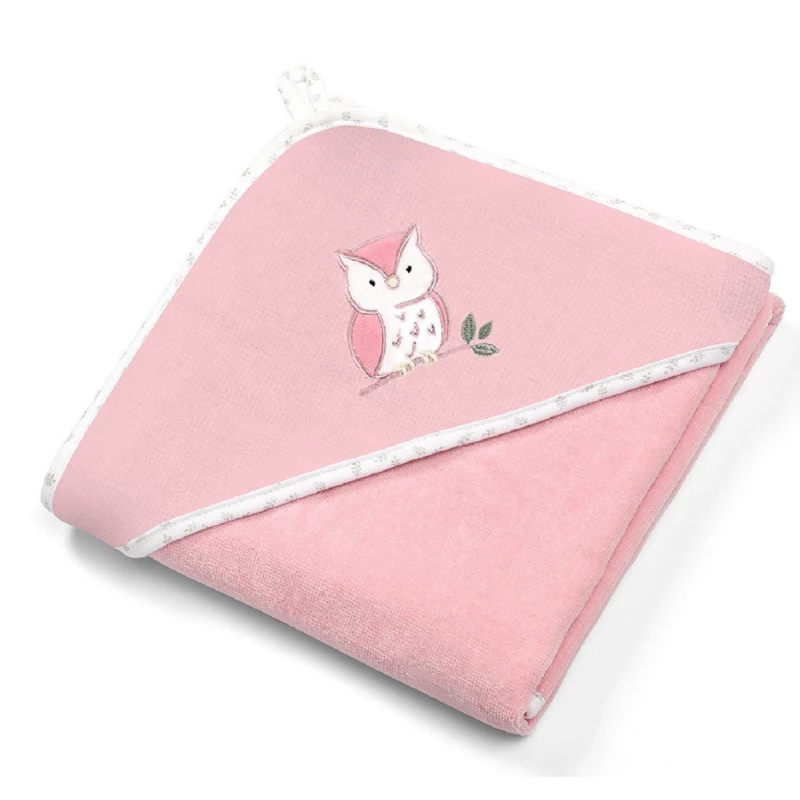 Prosop BabyOno 0540/03 DIN VELIUR CU CAPOTA 100*100  ROZ