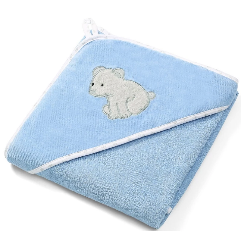 Prosop BabyOno 0540/04 DIN VELIUR CU CAPOTA 100*100 ALBASTRU DESCHIS