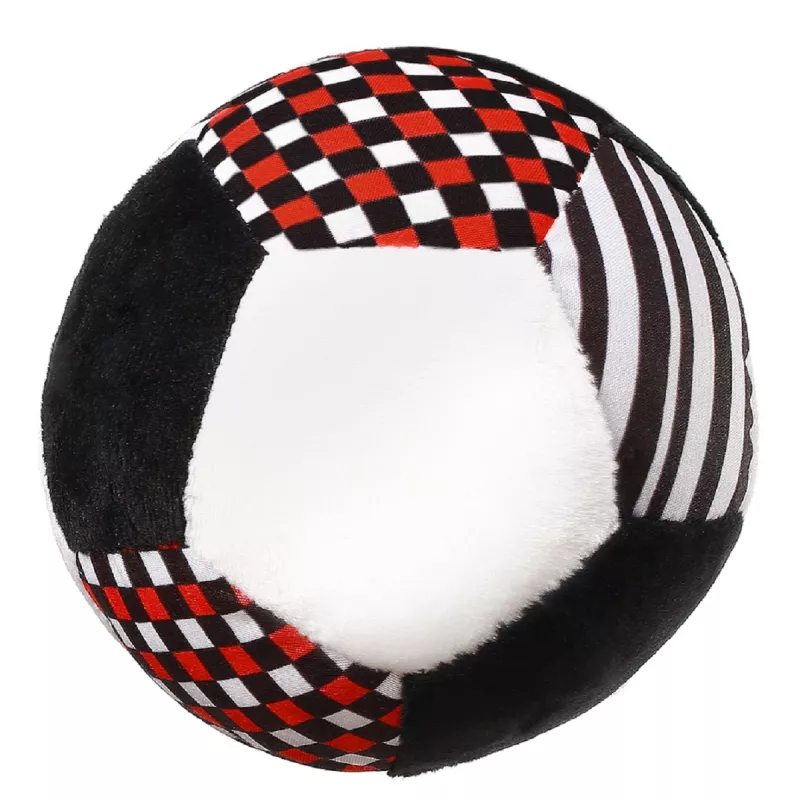 Minge BabyOno 0638 CONTRAST, 12 x 12 cm, Negru, Alb, Rosu