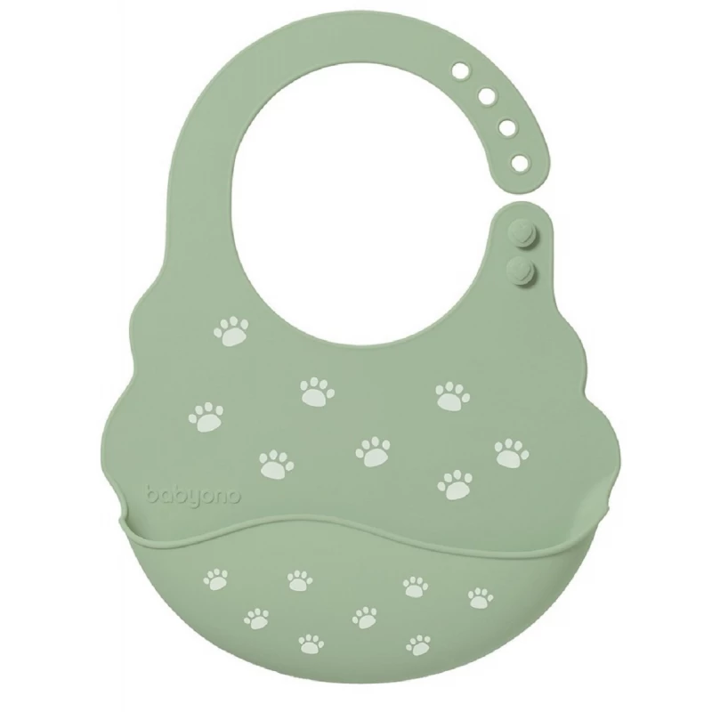 Baveta BabyOno 0829/06 DIN SILICON CU INCUIETOARE REGLABIL /MASLIN/