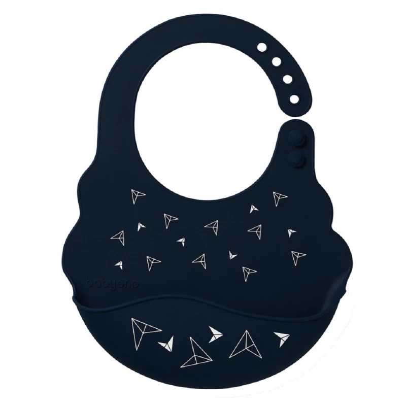 Baveta BabyOno 0829/07 DIN SILICON CU INCUIETOARE REGLABIL /ALBASTRU/