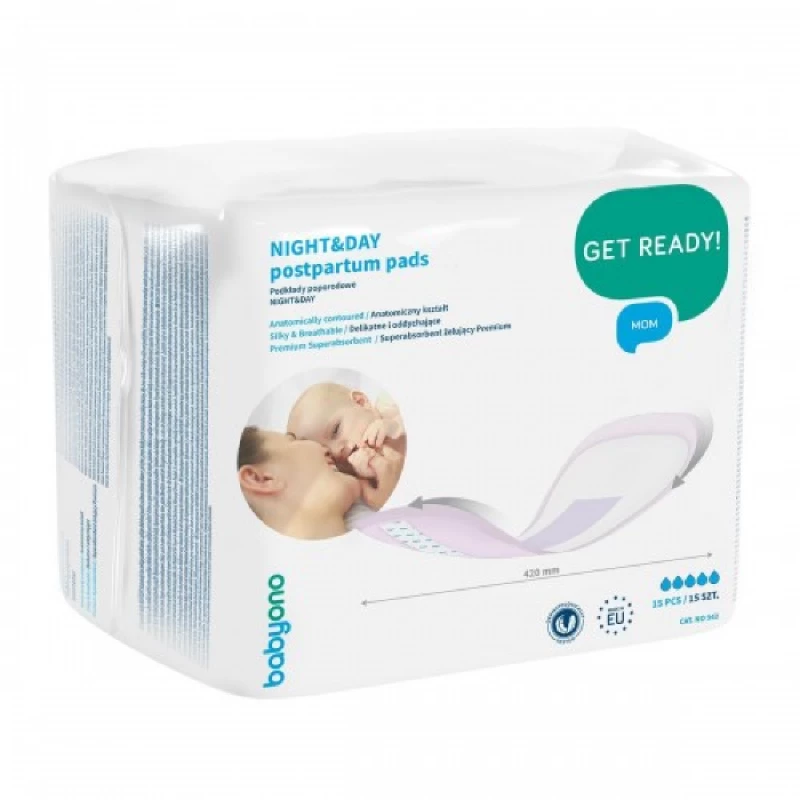 Absorbante BabyOno 0942 POSTPARTUM 15 BUC NIGHT & DAY