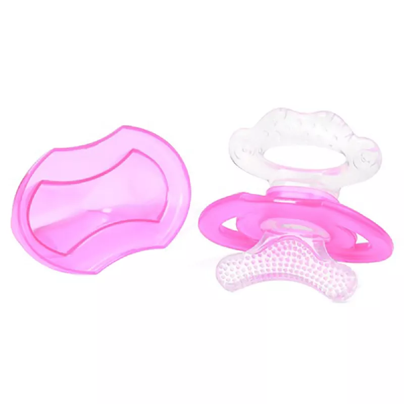 Inel gingival BabyOno 1008/02 DIN SILICON ROZ