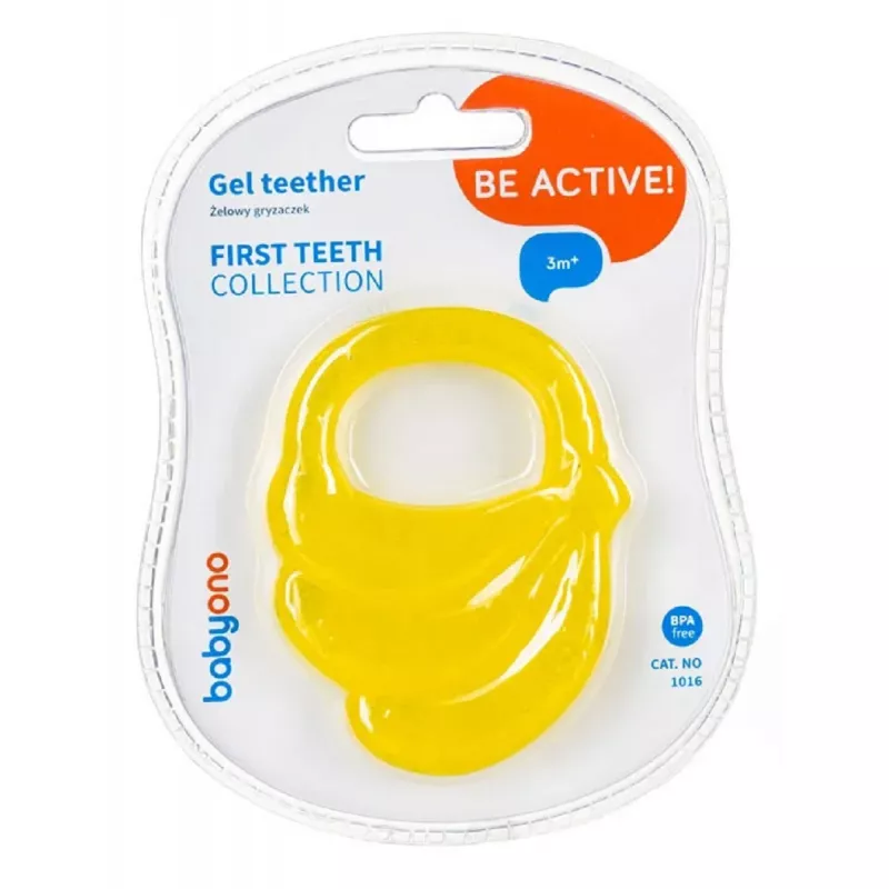 Inel gingival BabyOno 1016 CU GEL " BANAN"