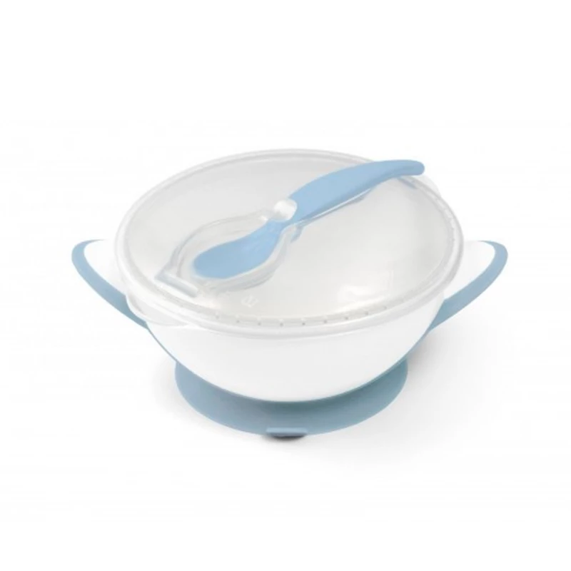 Farfurie BabyOno 1063/05 CU LINGURA ALBASTRU NEW