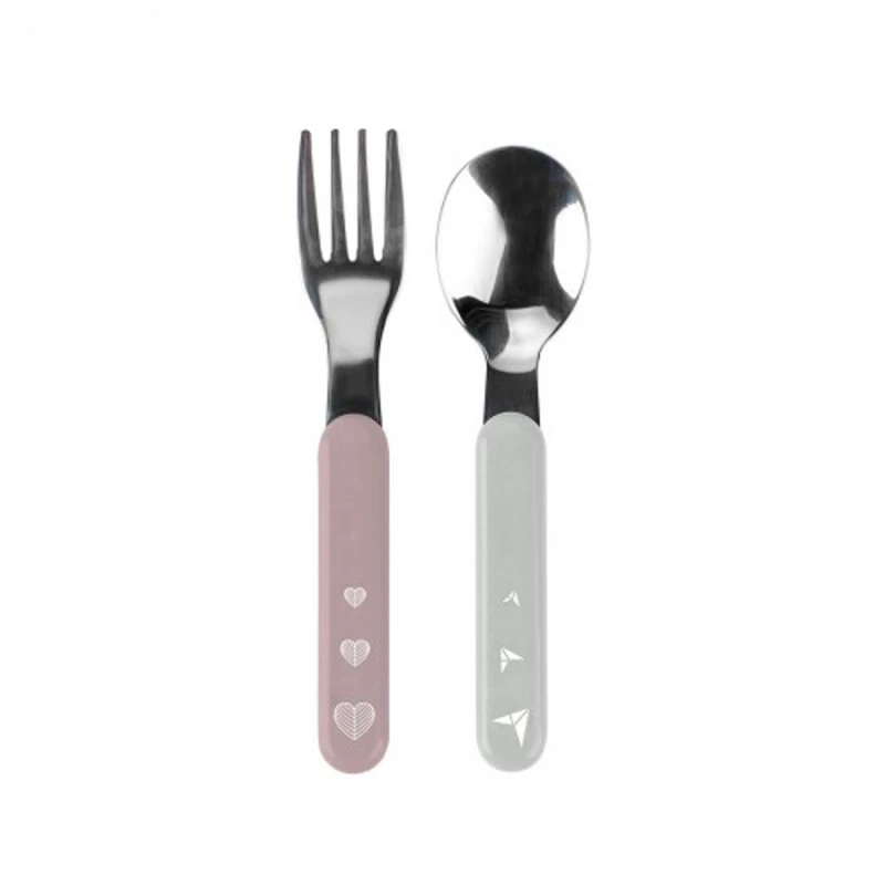 Set lingurita+furculita BabyOno 1065/02 INOX