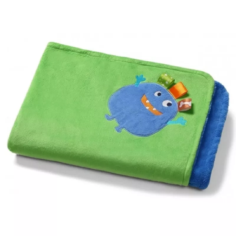 Patura BabyOno 1401/04 3D BILATERALA DIN MICROFIBRA 75X100 VERDE