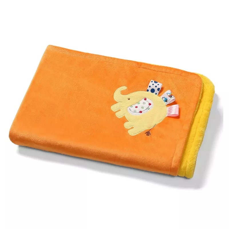 Patura BabyOno 1401/06 3D BILATERALA DIN MICROFIBRA 75X100 ORANJ