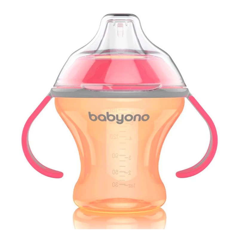 Cana BabyOno 1456 CU SISTEM ANTI-VARSARE CU NASUC DI SILICON 180ML NATURAL