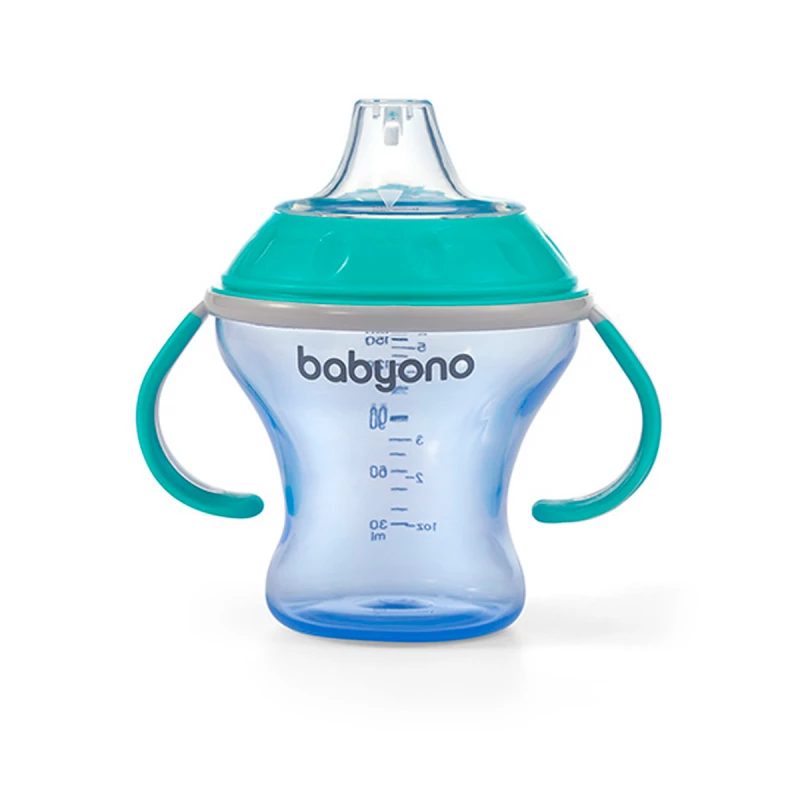 Cana BabyOno 1456/01 СU SISTEM ANTI-VARSARE CU NASUC DI SILICON 180ML NATURAL