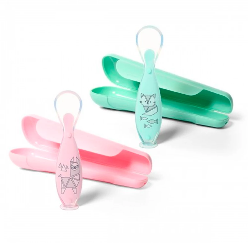 Lingura BabyOno 1461/0 SILICON CU VENTUZA
