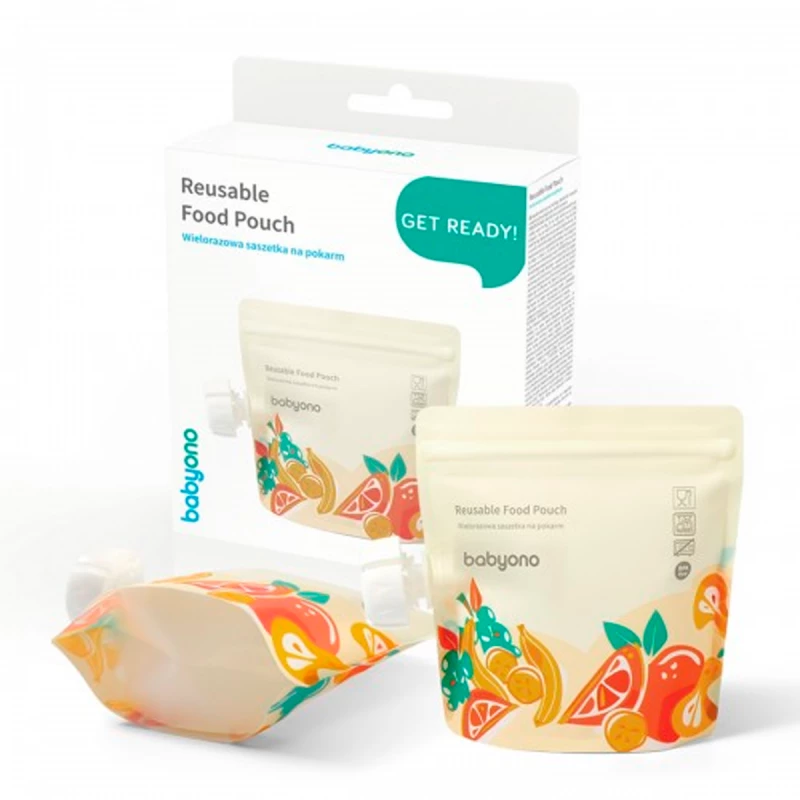 Container BabyOno 1467 PUNGA ALIMENTARA REUTILIZABILA 150 ML 5BUC.