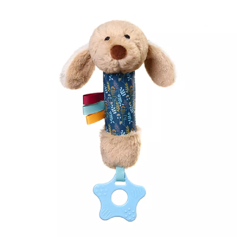Игрушка BabyOno 1524 пищалка с прорезывателем Dog Willy, 3 мес+