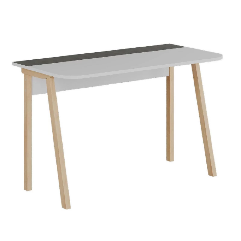 Masa de birou Showdeko LUTON, Alb, Gri retro, 120x75x46