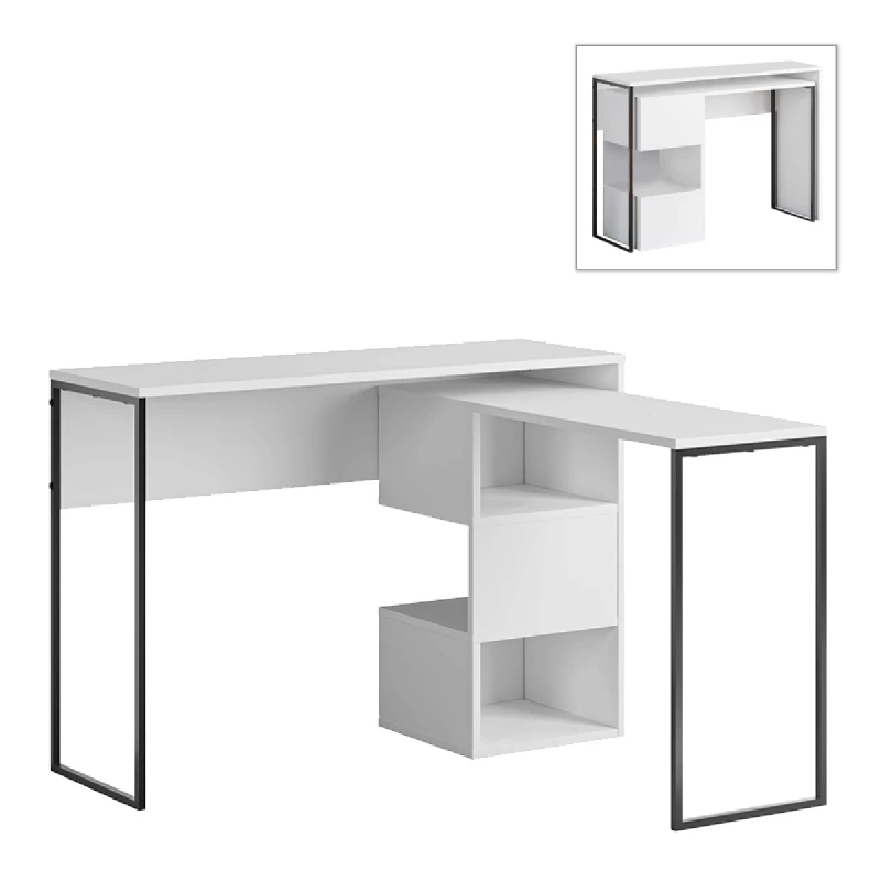 Стол офисный Showdeko Badau многофункциональный, Белый, 110x37.2x77