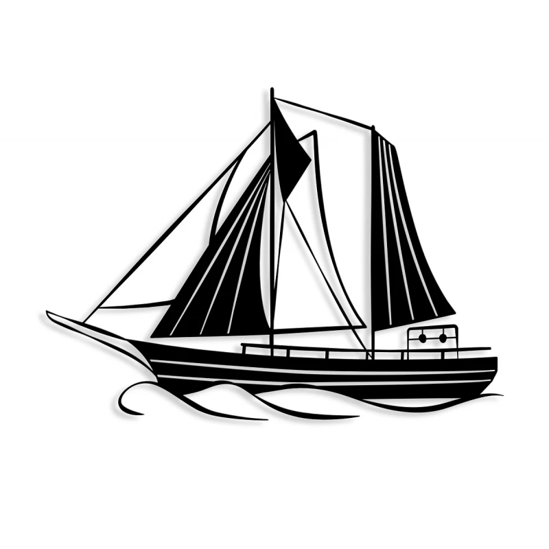 Decor MLAND METAL WALL ART NO:30 SAIL