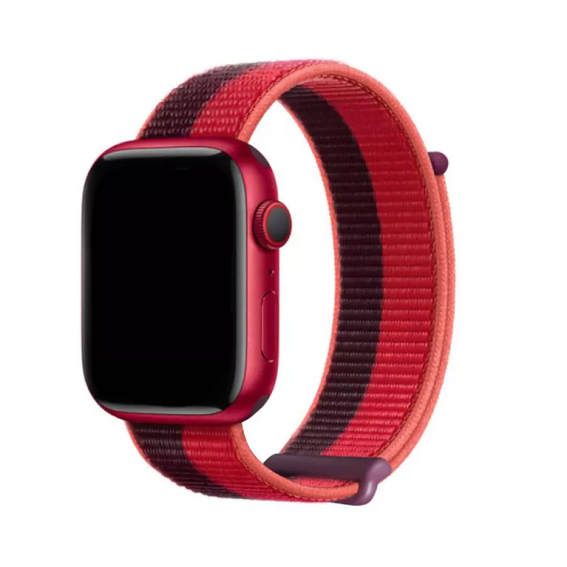 Bratara pentru ceas DUX DUCIS APPLE WATCH STRAP SPORT VERSION 42MM/44MM/45MM, CHERRY RED