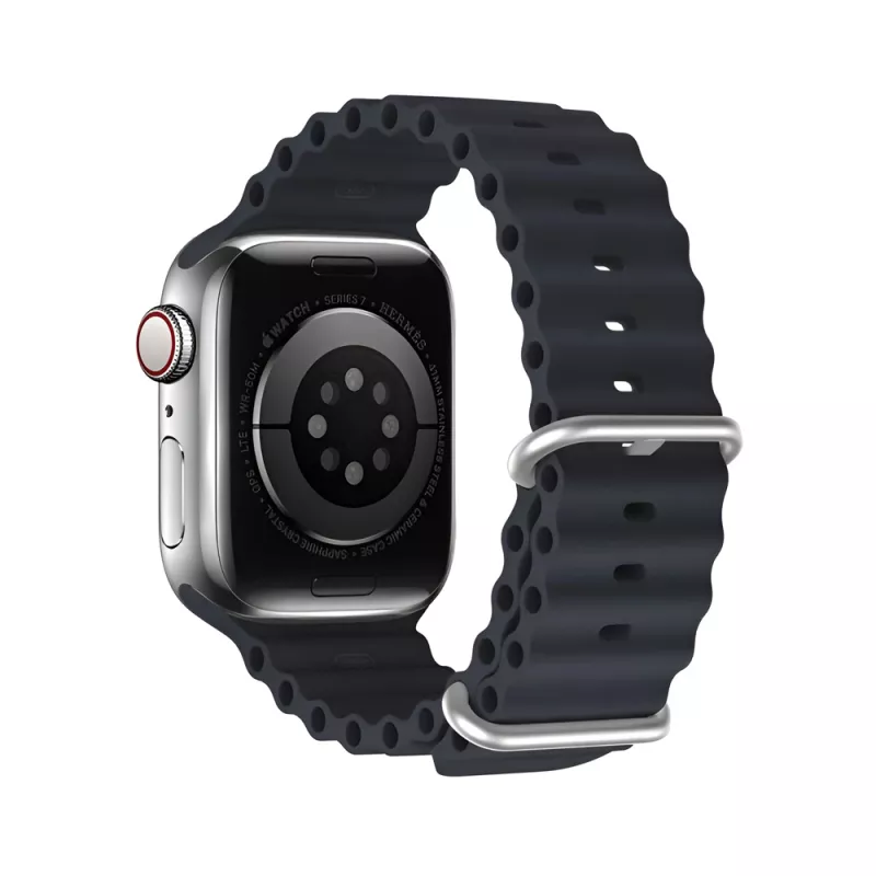 Ремешок браслет для часов DUX DUCIS Ocean Wave Version Apple Watch 42мм/44м/45мм, Mid-Night Blue