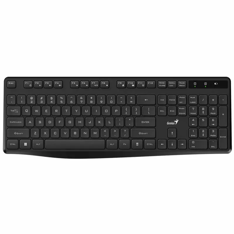 Клавиатура беспроводная GENIUS KB-7200, Fn Keys, Chocolate keys, Battery indicator, 2xAAA, Black