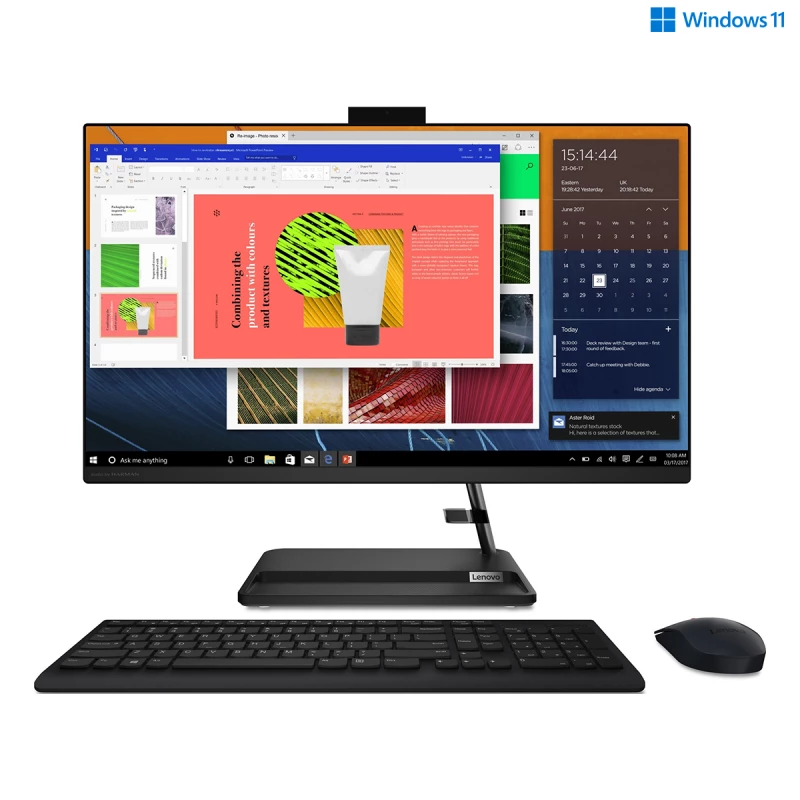 PC All-in-One LENOVO 23.8" FHD IdeaCentre 3 24ADA6, AMD Athlon Silver 3050U, RAM: 8GB, SSD: 256GB, Win 11, Black