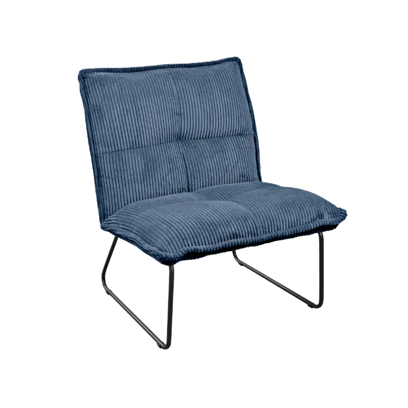 Fotoliu DP BRONX 665 ALBASTRU, Velvet, Metal