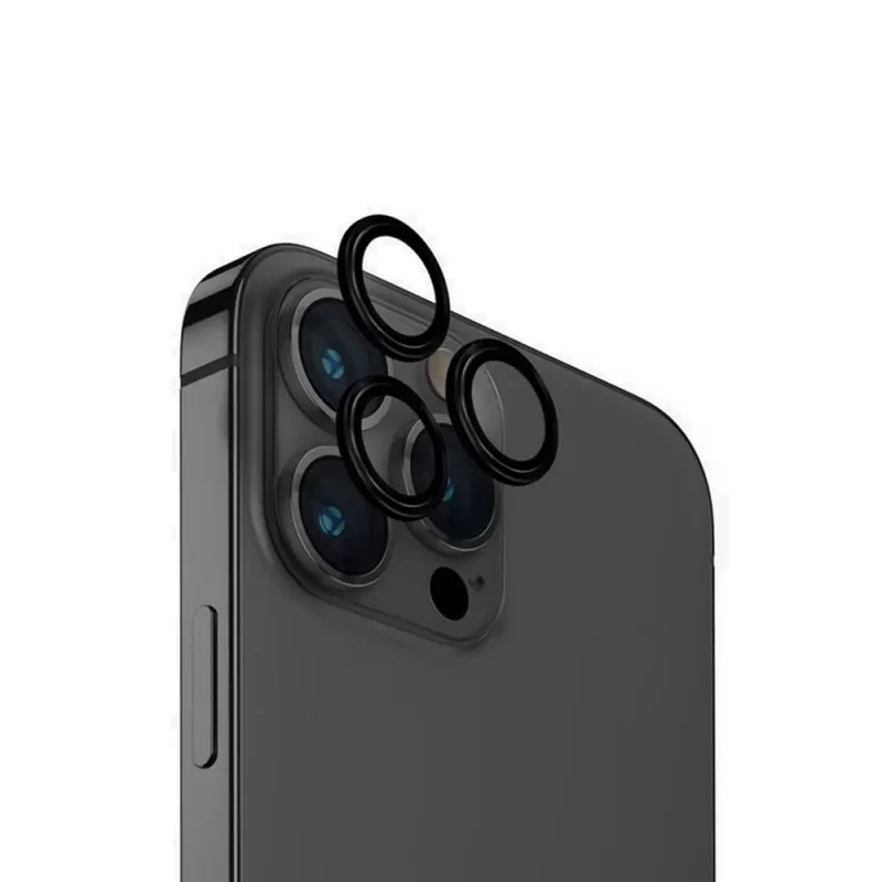 Защитное стекло Uniq Optix Aluminium Camera Lens Protector for iPhone 15 Pro, Black