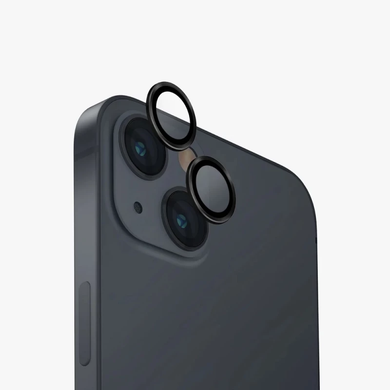 Защитное стекло Uniq Optix Aluminium Camera Lens Protector for iPhone 15/15 Plus, Black