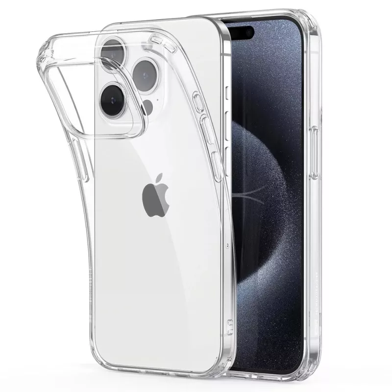 Husa HELMET TPU SOFT IPHONE 15 PRO, CLEAR