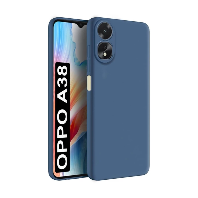 Husa HELMET LIQUID SILICONE OPPO A38, BLUE