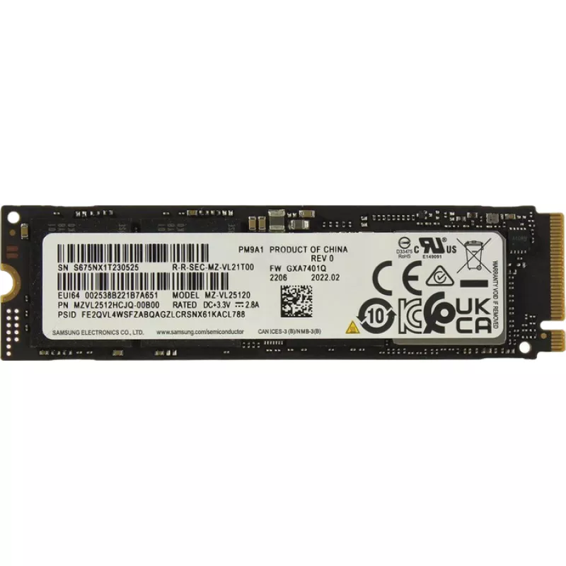 SSD Samsung .M.2 NVME SSD 512GB PM9A1 [PCIE 4.0 X4, R/W:6900/5000MB/S, 800/800K IOPS, ELPIS, 3DTLC]